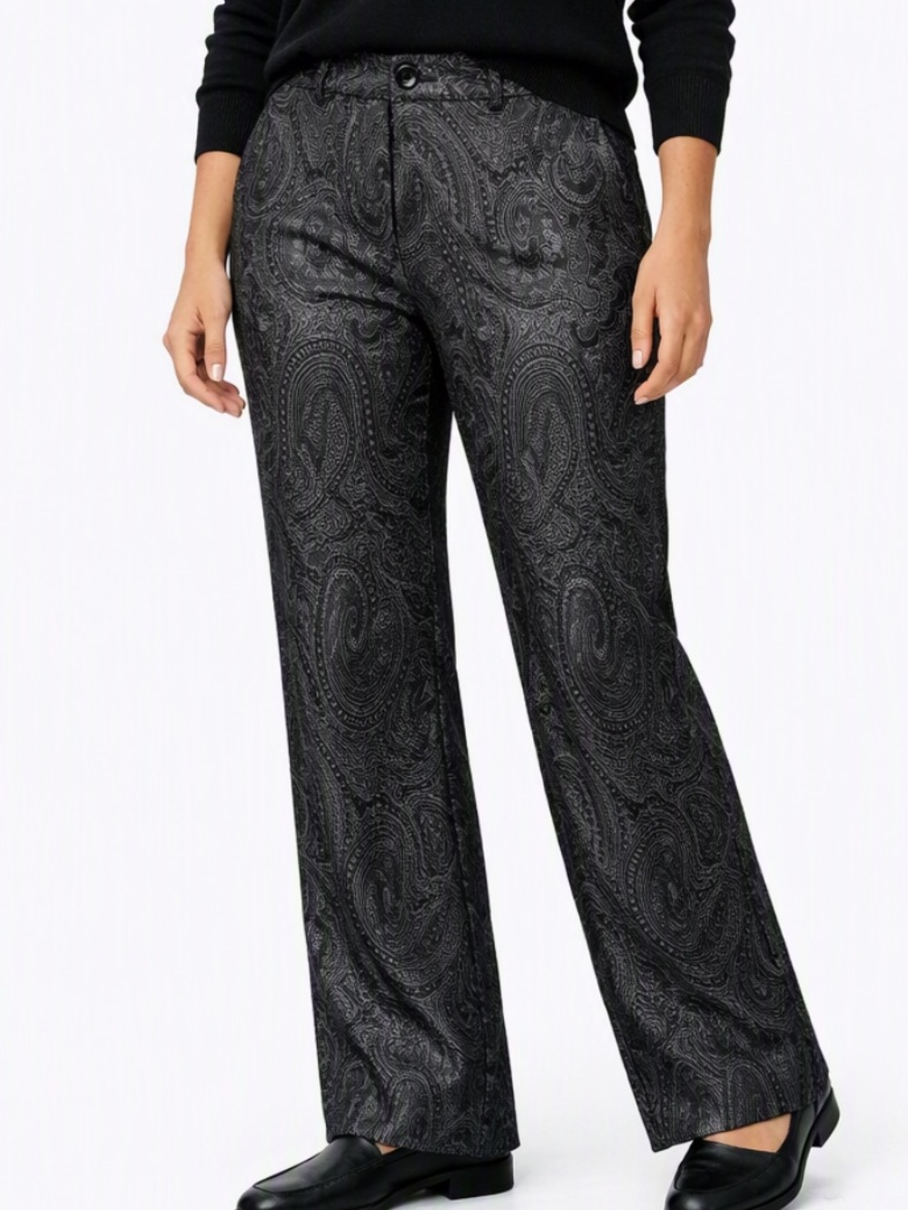 Vintage Paisley Jacquard Pants Black Renfrew Women’s 4 28x33 Made in USA
W